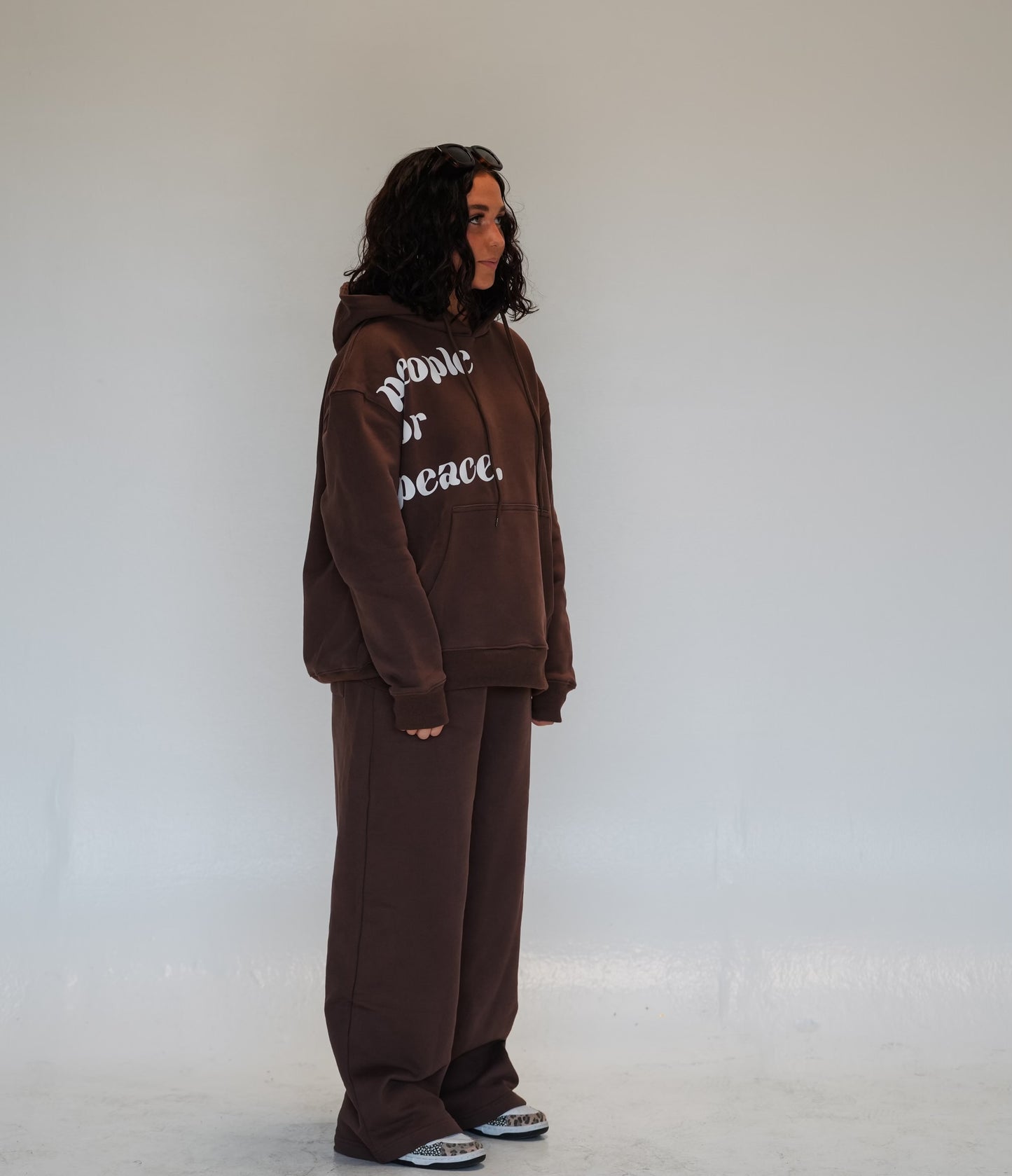 PEOPLE FOR PEACE HOODIE! BROWN