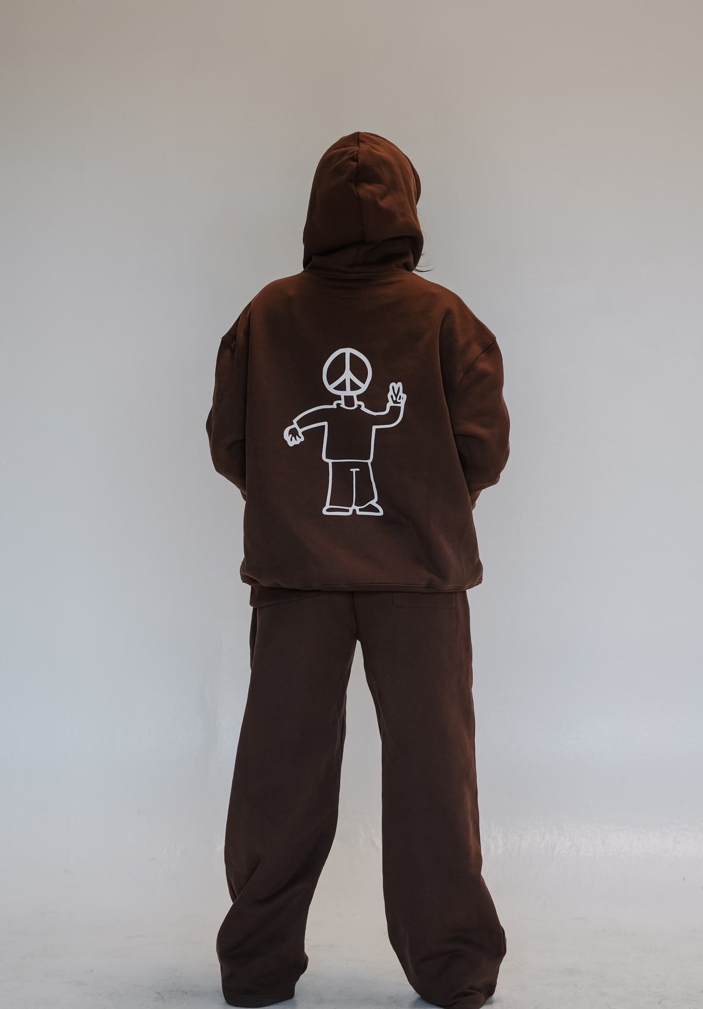 PEOPLE FOR PEACE SWEATPANTS! BROWN