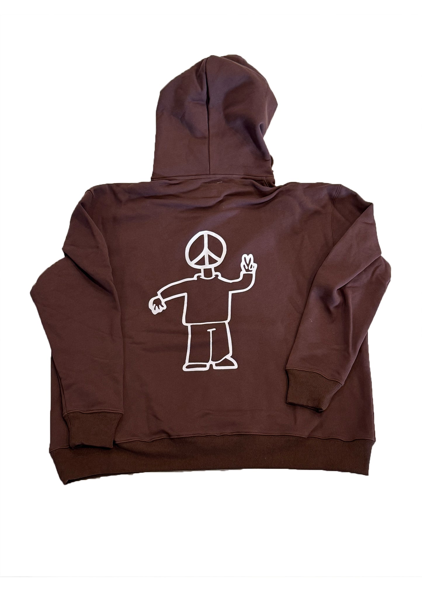 PEOPLE FOR PEACE HOODIE! BROWN