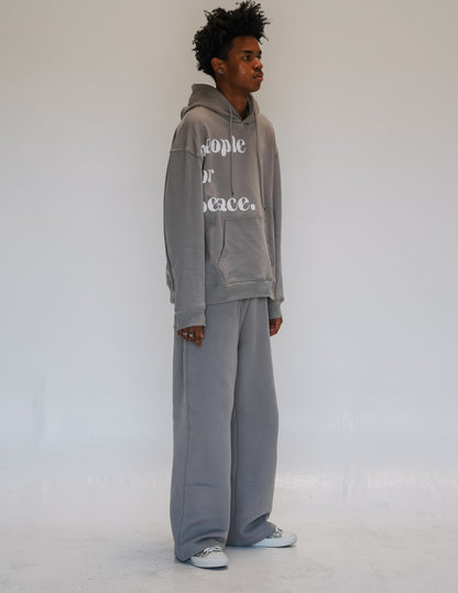 PEOPLE FOR PEACE SWEATPANTS! GREY