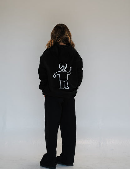 PEOPLE FOR PEACE SWEATPANTS! BLACK