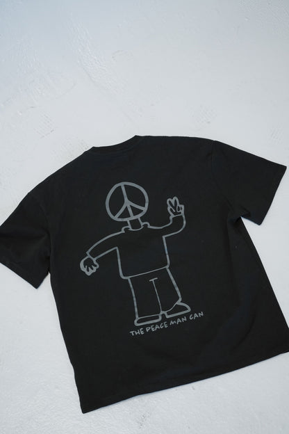 PEACE MAN CAN TEE!¡ BLACK