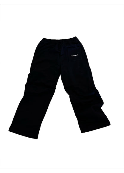 PEOPLE FOR PEACE SWEATPANTS! BLACK