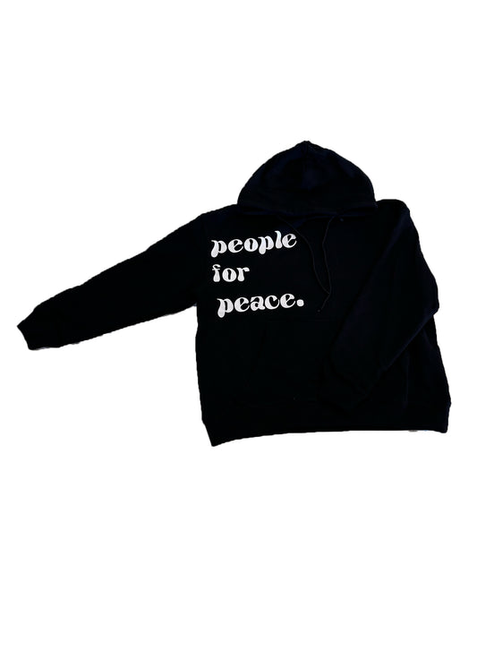 PEOPLE FOR PEACE HOODIE! BLACK