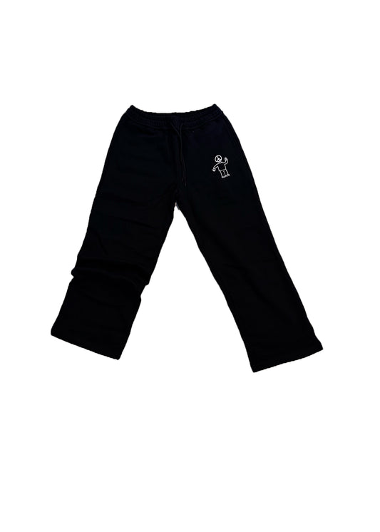 PEOPLE FOR PEACE SWEATPANTS! BLACK