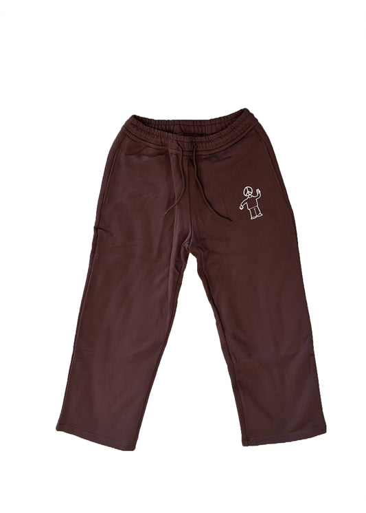 PEOPLE FOR PEACE SWEATPANTS! BROWN